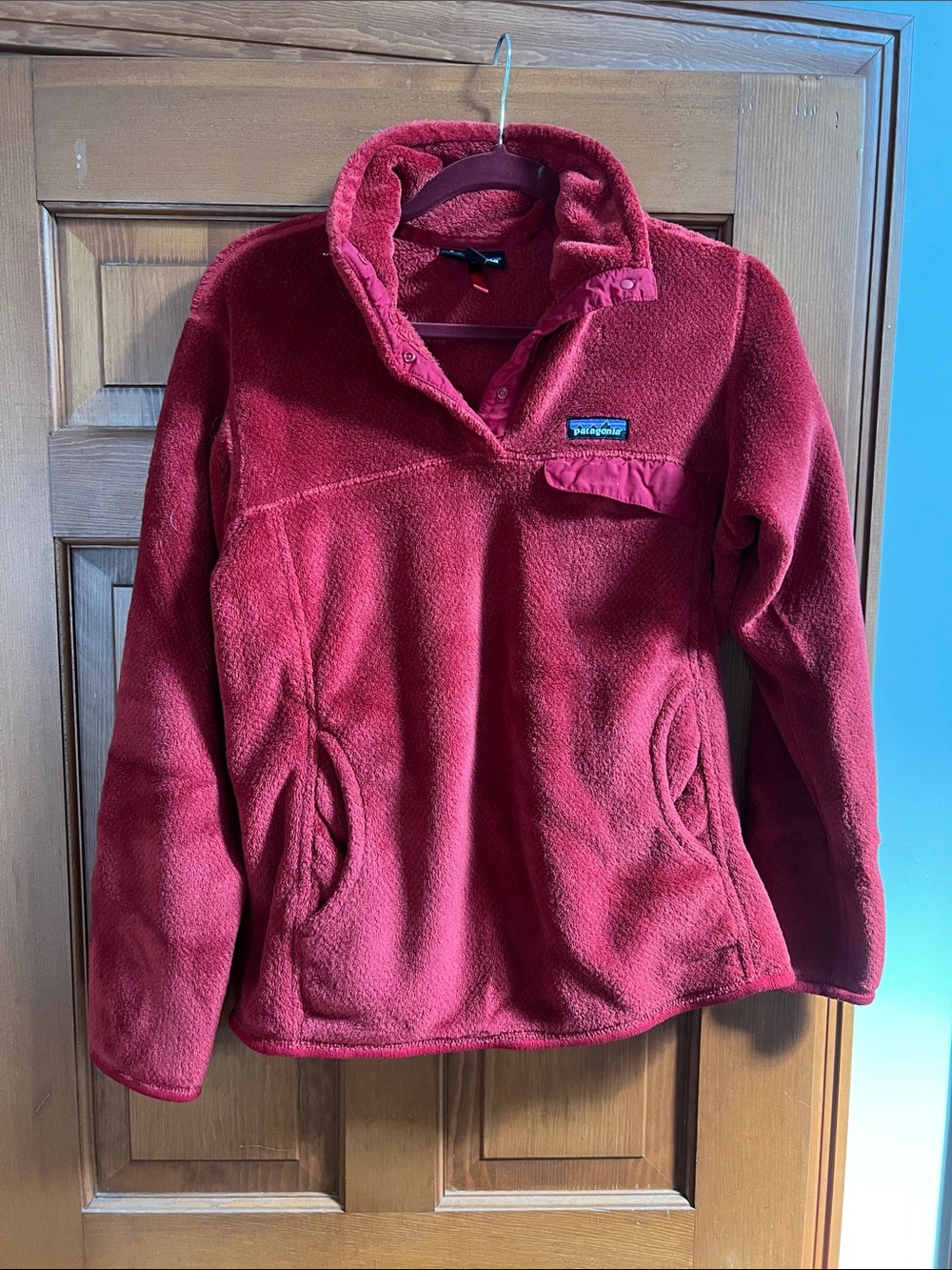 Patagonia Women’s Burgundy Snap-Front Fleece Pullover